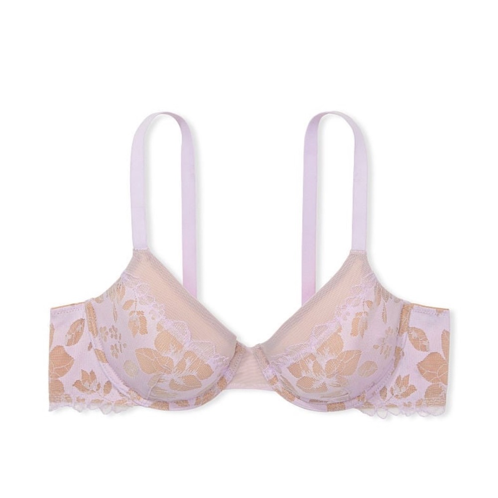 Victoria’s Secret Bare Angelight Full-Coverage Lace Bra in Perfume, 34D